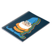 Funky Hipster Garden Gnome Illustration Notebook (Left Side)