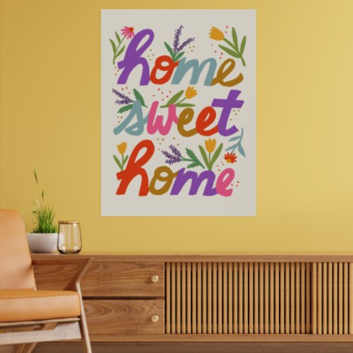 Funky Home Sweet Home Poster