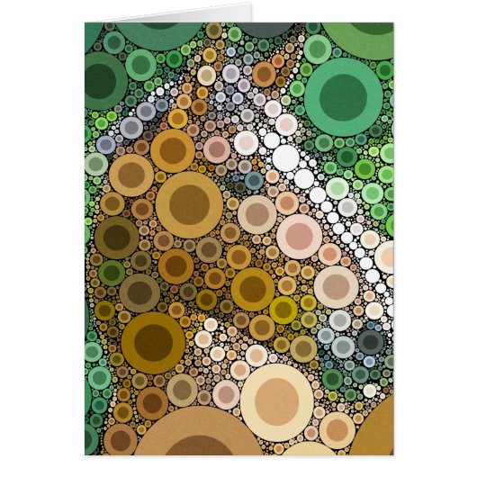 Funky Horse Circles Bubbles Modern Art Cards (Front)