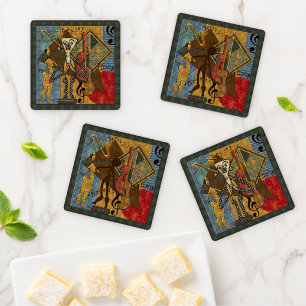 Funky Hot Jazz 4 pc Coaster Set