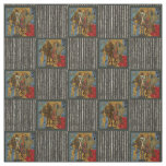 Funky Hot Jazz on Grungy Stripes 58&quot; Cotton Twill Fabric