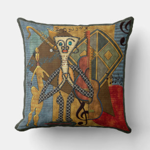Funky Hot Jazz Throw Pillow
