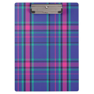 Funky Hot Pink and Purple Plaid Tartan iPad Air C Clipboard