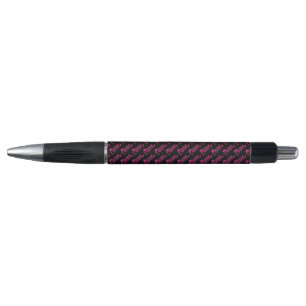 Funky hot pink faux glitter gym queen text pen