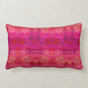 Funky Hots Magenta and Orange (Pillow) Lumbar Pillow