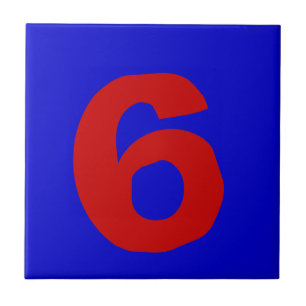 Funky House Numbers Tile