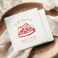 Funky I Got Sauced Pizza Rehearsal Dinner Napkins