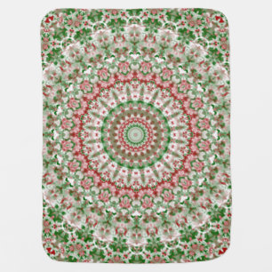 Funky Intricate Eclectic Boho Hippie Xmas Mandala Swaddle Blanket