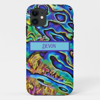 Funky Iridescent Abalone Sea Shell iPhone 11 Case