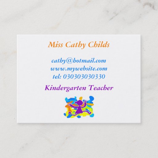 Customizable Funky Kid, Business Card Template