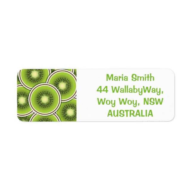 Funky kiwi fruit label (Front)