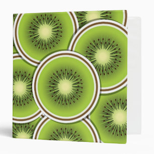 Funky kiwi fruit slices 3 ring binder
