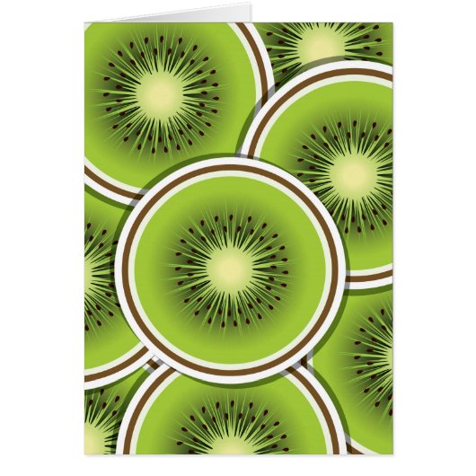Funky kiwi fruit slices cards (Front)