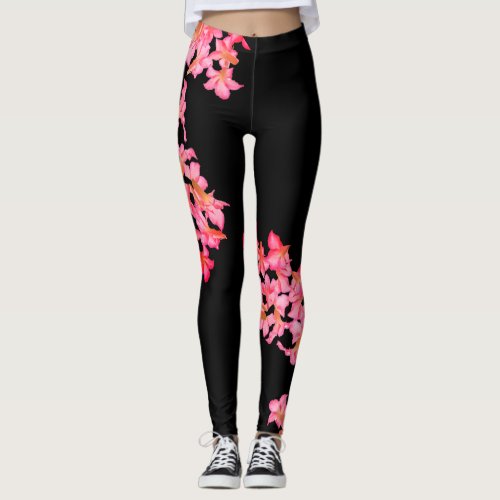 Funky Kudu Lily Flowers Print Leggings