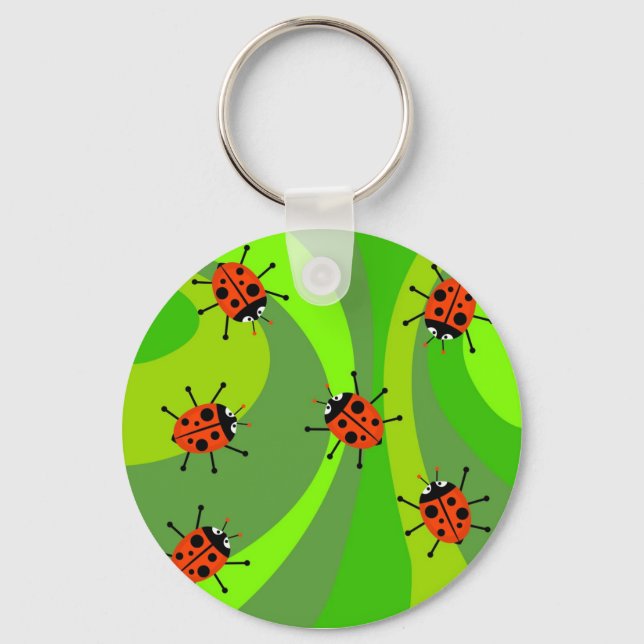 Funky Ladybugs Keychain (Front)