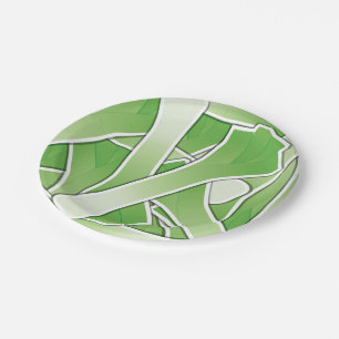 Funky leek paper plates