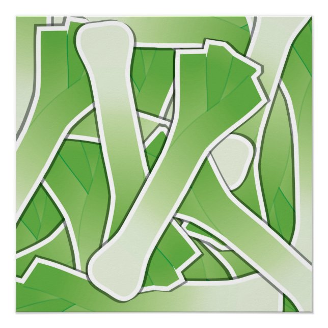 Funky leek poster (Front)