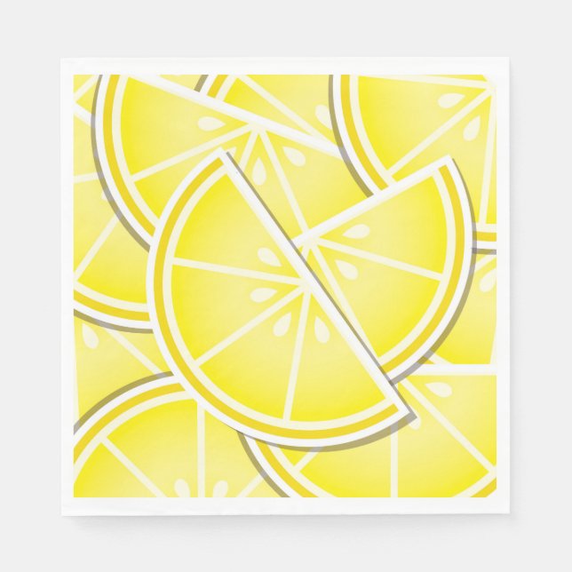 Funky lemon wedges! paper napkins (Front)