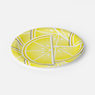 Funky lemon wedges! paper plates