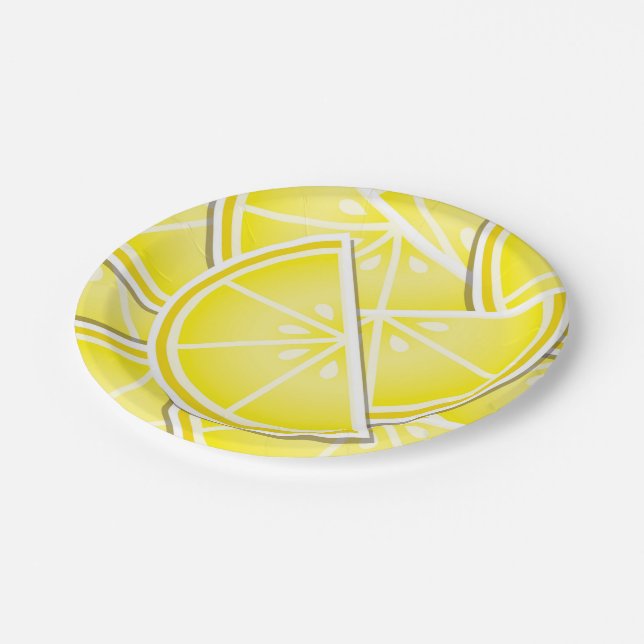 Funky lemon wedges! paper plates (Angled)