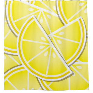 Funky lemon wedges! shower curtain