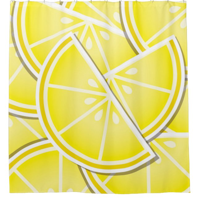 Funky lemon wedges! shower curtain (Front)