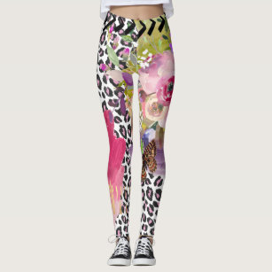 Bright And Colourful Floral Flower Print Leggings 
