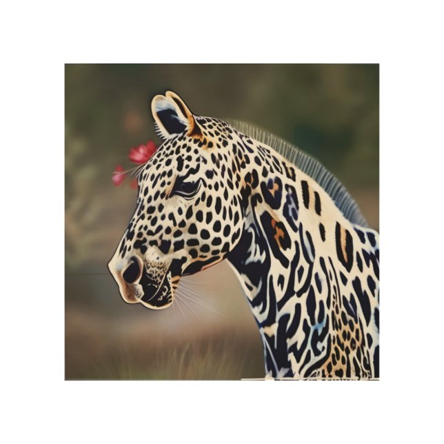 Funky Leopard Appaloosa  Wood Wall Art (Front)