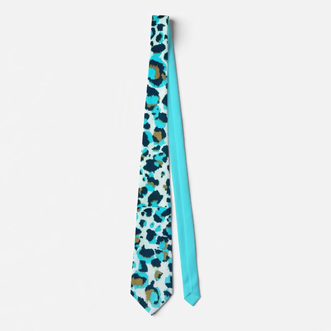 Funky Leopard Patterns Animal Zoo Art Animal Art  Neck Tie (Front)