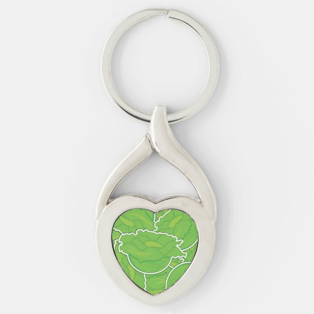 Funky lettuce keychain (Front)