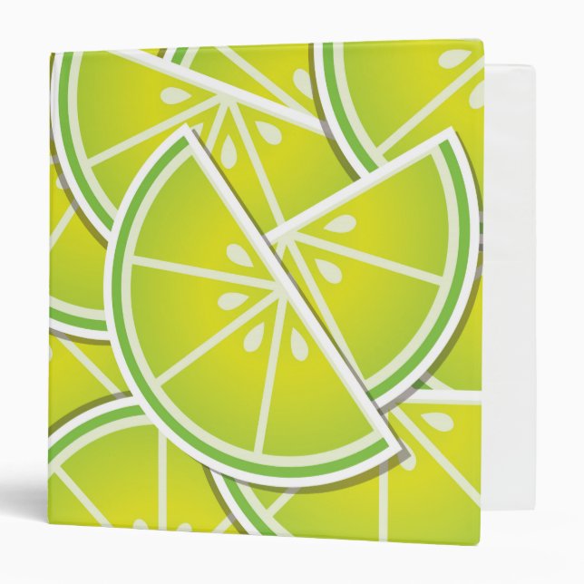 Funky lime wedges 3 ring binder (Front/Inside)