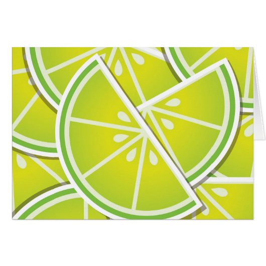 Funky lime wedges cards (Front Horizontal)
