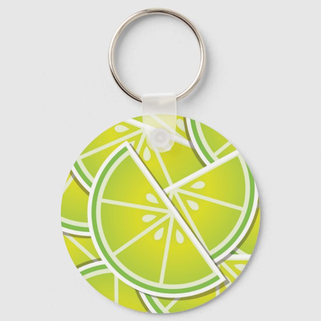 Funky lime wedges keychain (Front)