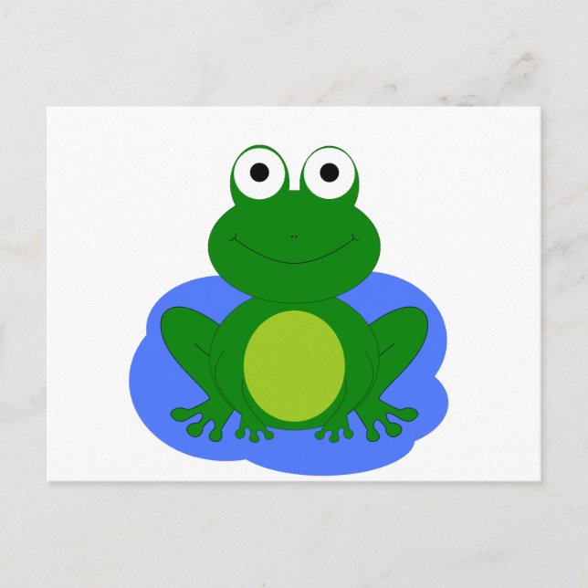 Funky little frog pond postcard (Front)