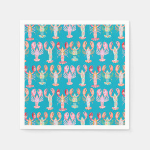 Funky Lobster Coastal Seafood Napkins