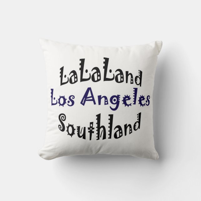 Funky Los Angeles Pillow! Throw Pillow (Front)