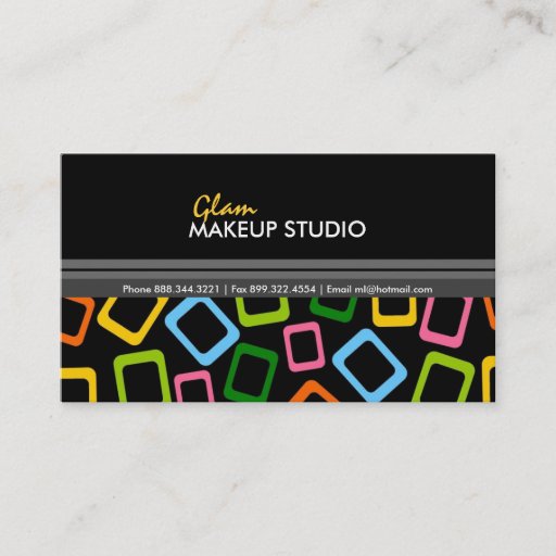 Customizable Funky Make Up Artist Business Card