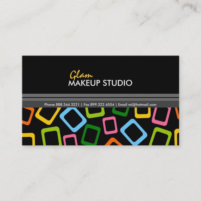 Funky Make Up Artist Business Card (Front)
