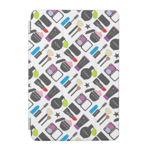 Funky Makeup Cosmetics Collage Pattern iPad Mini Cover