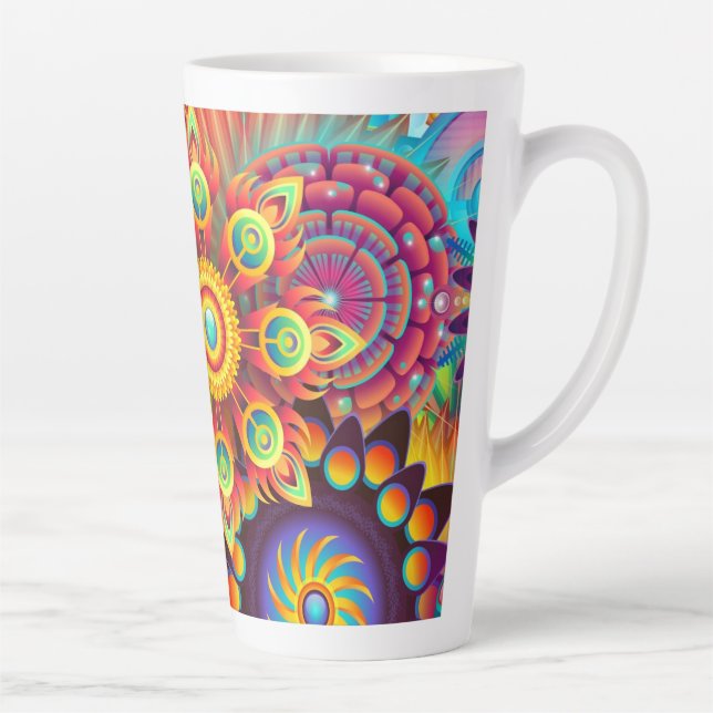 Funky Mandalas Latte Mug (Right)