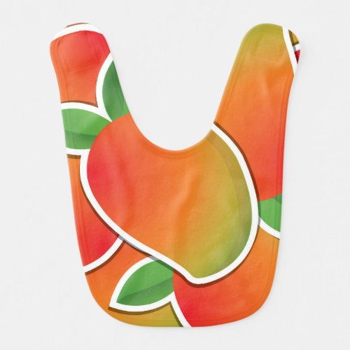 Funky mango baby bib