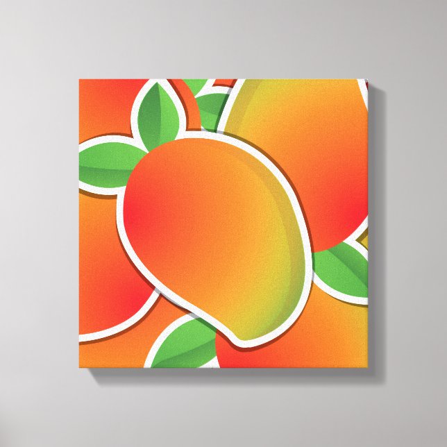 Funky mango canvas print (Front)