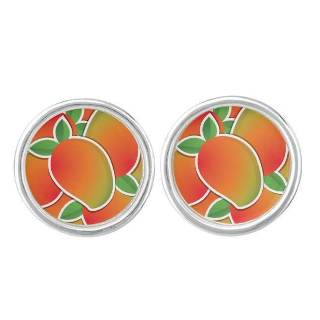 Funky mango cufflinks (Front)