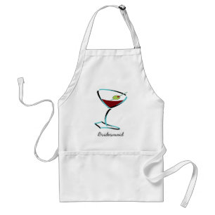 funky martini aqua adult apron