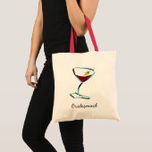 funky martini aqua tote bag (Front (Product))