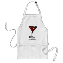 Funky martini Fun Bridesmaid Favors Adult Apron