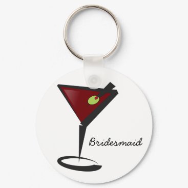 Funky martini Fun Bridesmaid Favors Keychain