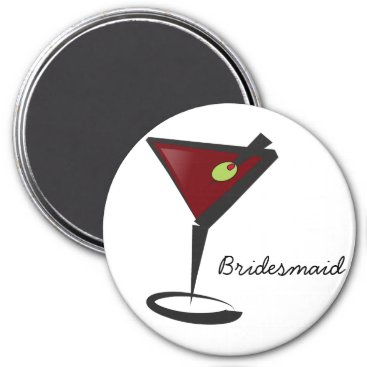 Funky martini Fun Bridesmaid Favors Magnet