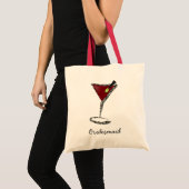 Funky martini Fun Bridesmaid Favors Tote Bag (Front (Product))