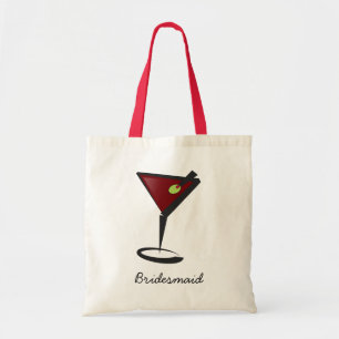 Funky martini Fun Bridesmaid Favors Tote Bag